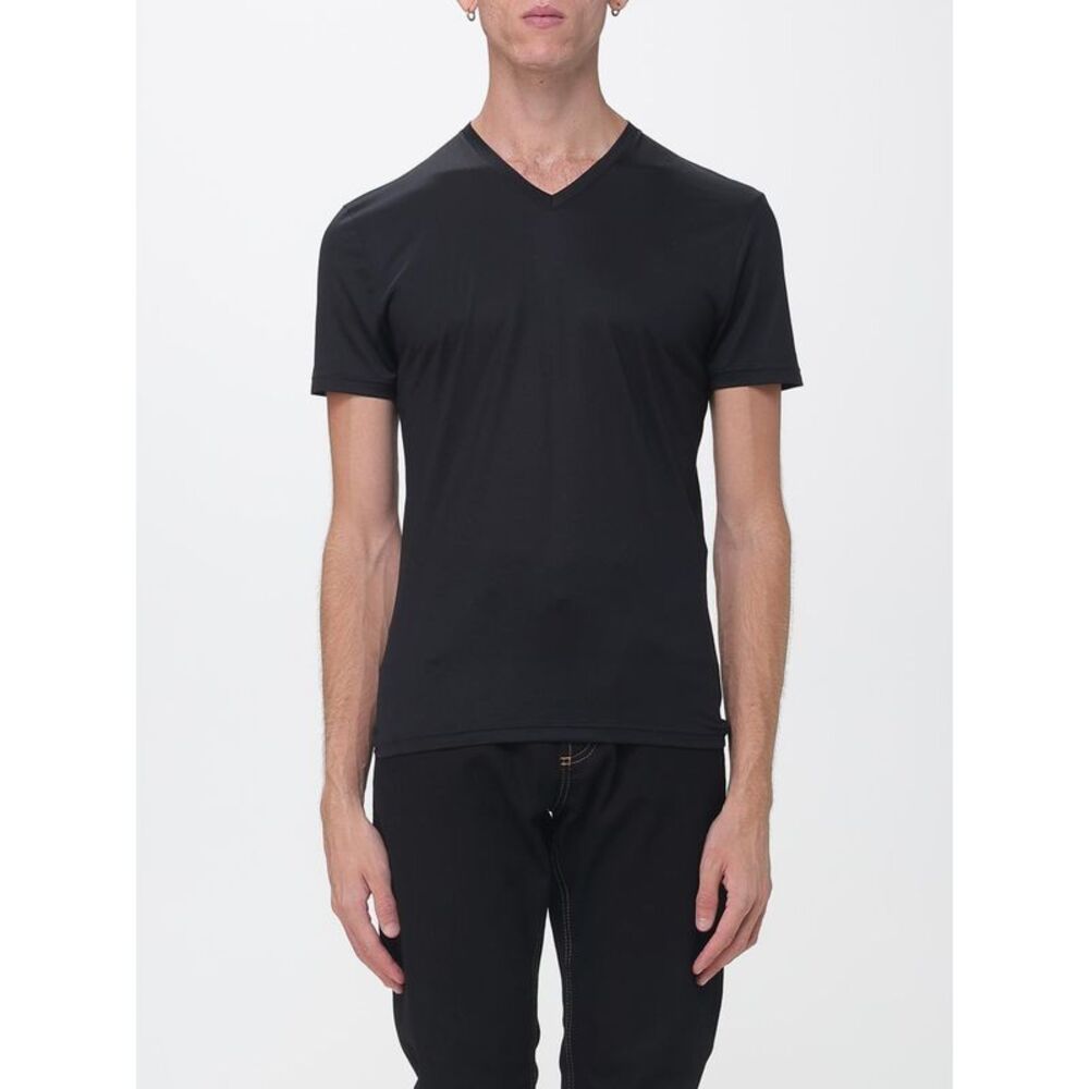 Gucci Men Slim Fit T-Shirt Gucci In Stretch Modal Jersey With V-Neck
